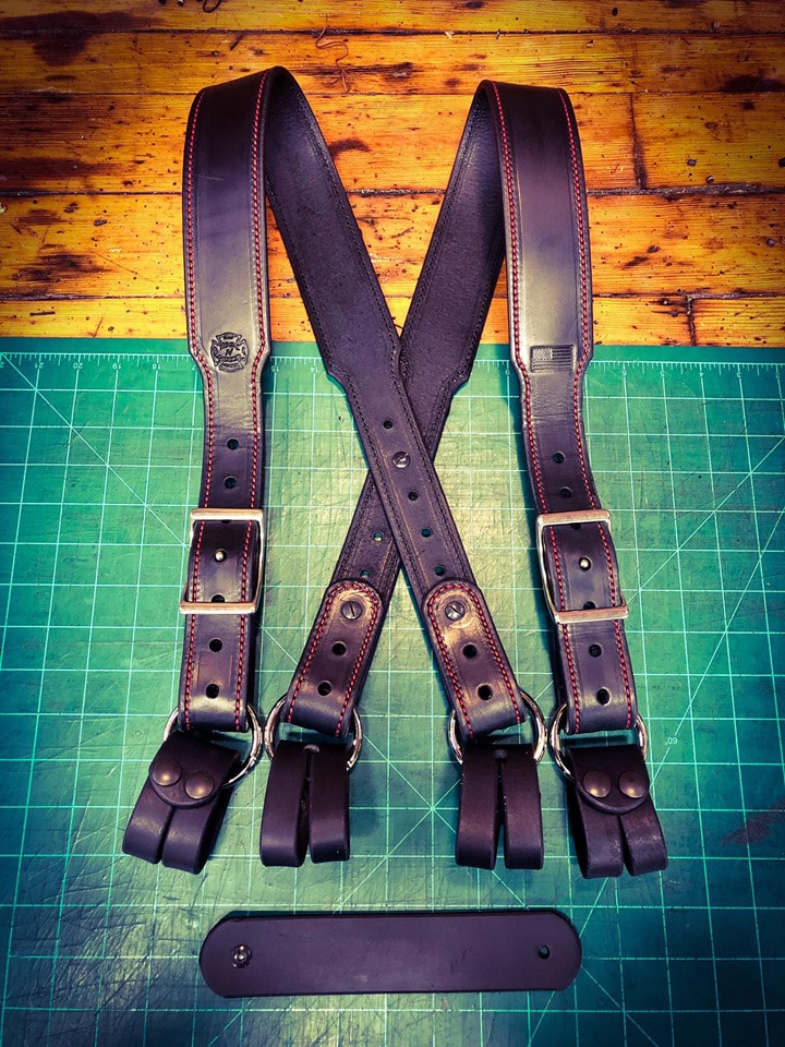 Leather Turnout Gear Suspenders